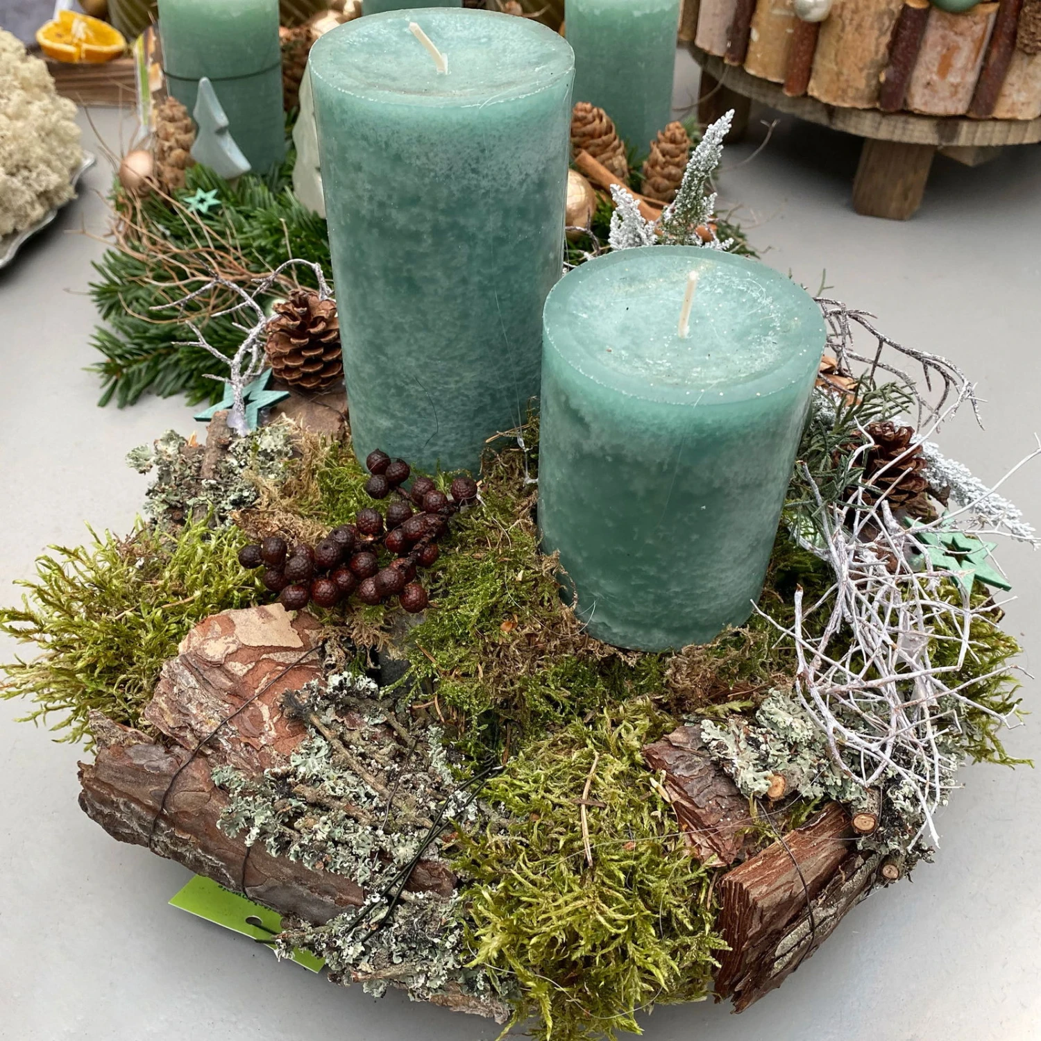 Waldmoos In Der Holzkiste, Ca. 25x13x7 Cm, 4er-Set 4 Waldmoos In Der Holzkiste, Ca. 25x13x7 Cm, 4er-Set – Bild 4