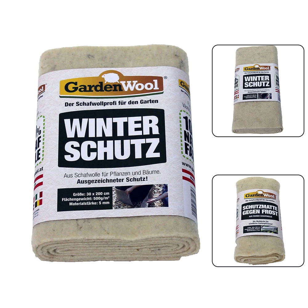 Winterschutzmatte Naturweiss, Faserlänge: Ø45 Mm, 100 % Schafwolle 1 Winterschutzmatte Naturweiss, Faserlänge: Ø45 Mm, 100 % Schafwolle