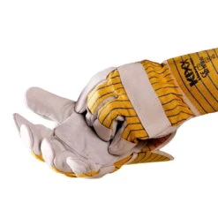 Kölle Arbeitshandschuhe "Bruno" Gr. 10, Hellgrau/gelb -Naturgrün Verkaufsgeschäft 0910703042 Koelle Arbeitshandschuh Bruno Gr10 hellgraugelb 3 16843