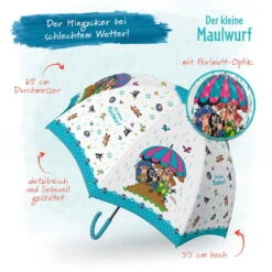 Regenschirm 'Der Kleine Maulwurf', Blau, Ø 65 Cm -Naturgrün Verkaufsgeschäft 0910704579 Regenschirm Der kleine Maulwurf blau 65cm 1 119027