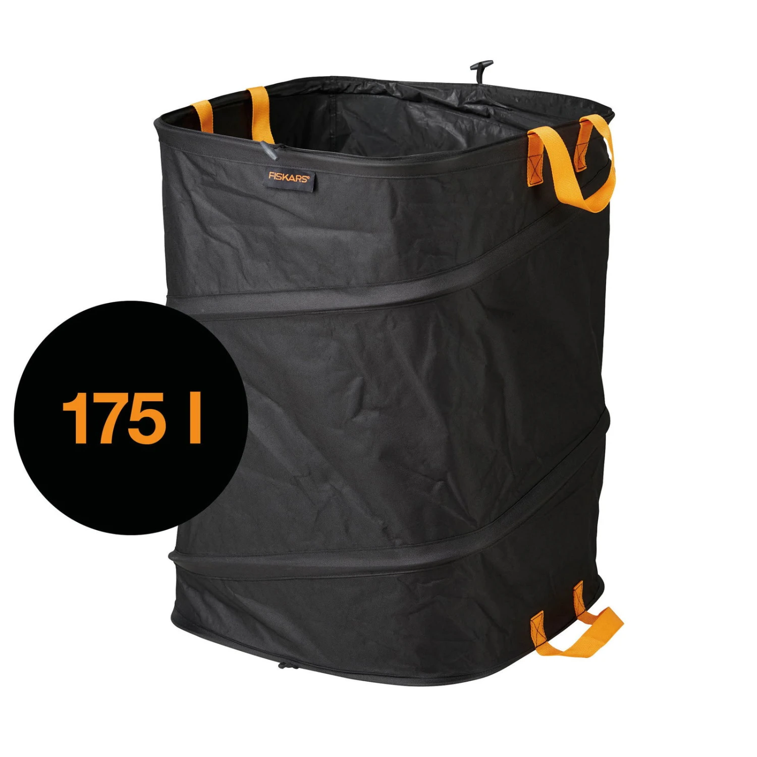 Fiskars Gartensack 'Solid PopUp', Schwarz/orange, 175 Liter 2 Fiskars Gartensack 'Solid PopUp', Schwarz/orange, 175 Liter – Bild 2
