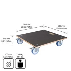 Multi Roller Maxi GRIP, 300 Kg Tragkraft, Holz, Ca. 58 X 58 X 15 Cm -Naturgrün Verkaufsgeschäft 0920600405 multi roller maxi grip eckig 4 116647