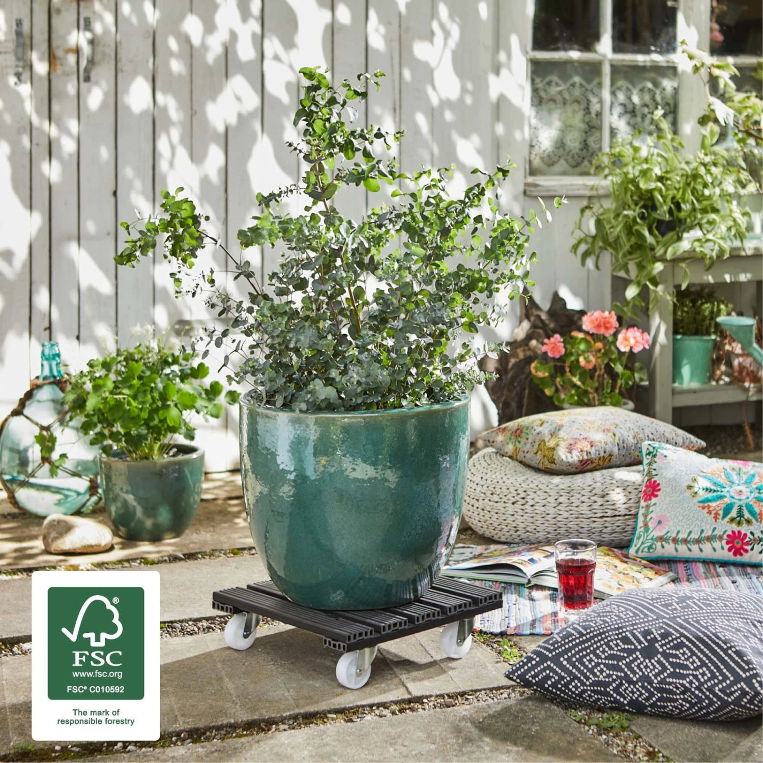 Multi Roller WPC, 120 Kg Tragkraft, Ca. 39 X 39 X 11 Cm 2 Multi Roller WPC, 120 Kg Tragkraft, Ca. 39 X 39 X 11 Cm – Bild 2