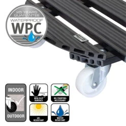 Multi Roller WPC, 120 Kg Tragkraft, Ca. 50 X 50 X 11 Cm -Naturgrün Verkaufsgeschäft 0920600471 multi roller wpc anthrazit 5 116663