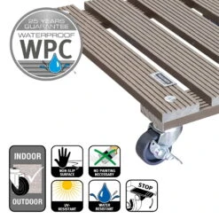 Multi Roller WPC, Tragkraft 80 Kg, Ca. 7 X 29 X 29 Cm 8 Multi Roller WPC, Tragkraft 80 Kg, Ca. 7 X 29 X 29 Cm -Naturgrün Verkaufsgeschäft 0920600506 multi roller wpc taupe 5 116687