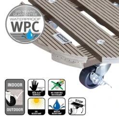 Multi Roller WPC, Tragkraft 100 Kg, Taupe, Ca. 7 X 29 X 29 Cm 8 Multi Roller WPC, Tragkraft 100 Kg, Taupe, Ca. 7 X 29 X 29 Cm -Naturgrün Verkaufsgeschäft 0920600507 multi roller wpc taupe 5 116693