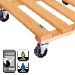 Multi Roller, Tragkraft 120 Kg, Hellbraun, Ca. 10 X 38 X 38 Cm -Naturgrün Verkaufsgeschäft 0920600514multi roller kiefer kastanie 5 116711