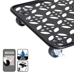 Pflanzenroller GH0936/0937, Tragkraft 80 Kg, Schwarz, Ø 30 Cm -Naturgrün Verkaufsgeschäft 0920600521 pflanzenroller 5 116747