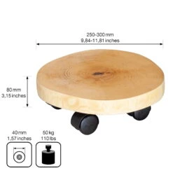 Multi Roller GH0268, Tragkraft 50 Kg, Natur, Ø 25-30 Cm -Naturgrün Verkaufsgeschäft 0920600529 multi roller 3 116767