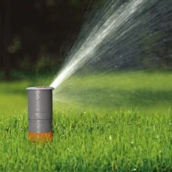 Turbinen-Versenkregner T 200, Gardena, Wurfweite 5-8 M, Winkel 25-360° -Naturgrün Verkaufsgeschäft 0930101046 Turbinen Versenkregner T200 Sprinklersystem 1 61585