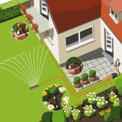 Wasserverteiler, Gardena, Bis 6 Anschlussgeräte, Für Bewässerungscomputer -Naturgrün Verkaufsgeschäft 0930101138 Wasserverteiler automatic 9 61554