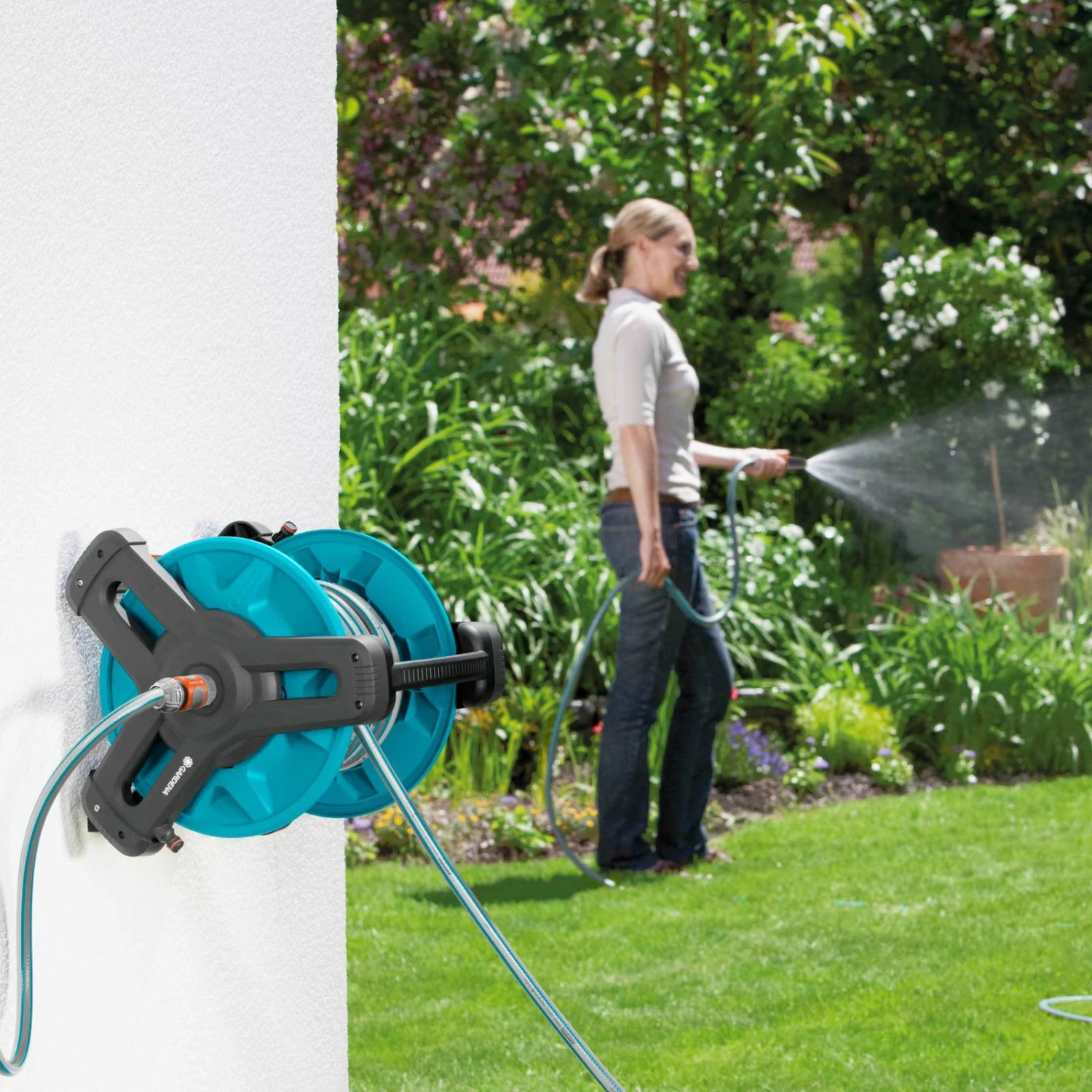 Wand-Schlauchtrommel Classic 50, Gardena, Schlauchlängen Bis 50 M 2 Wand-Schlauchtrommel Classic 50, Gardena, Schlauchlängen Bis 50 M – Bild 2