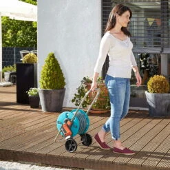 Schlauchwagen AquaRoll S, Gardena, Schlauchlängen Bis 15 M -Naturgrün Verkaufsgeschäft 0930200441 Schlauchwagen Aqua Roll S Set kpl mit 20m Schlauch und Systemteilen 5 61596