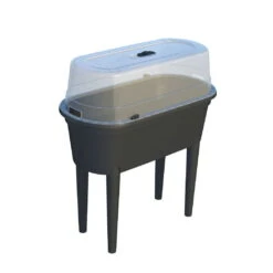 Hochbeet Mit Deckel, Anthrazit, L80 X B40 X H83 Cm -Naturgrün Verkaufsgeschäft 0980250146 Hochbeet mit Beinen und Deckel anthrazit 2 88863