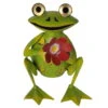Metall-Frosch Mit Blume, 22 X 19 X 19 Cm