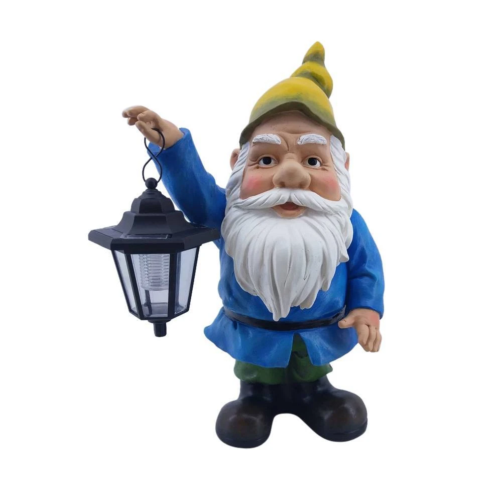 Dekofigur Gartenzwerg Mit Laterne, Blau/grün, 44 X 24 X 22 Cm 1 Dekofigur Gartenzwerg Mit Laterne, Blau/grün, 44 X 24 X 22 Cm