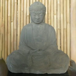 Buddha-Statue, Trockensteinguss, 53 X 40 X 65 Cm -Naturgrün Verkaufsgeschäft 0980306821 buddha aus trockensteinguss 1 123369