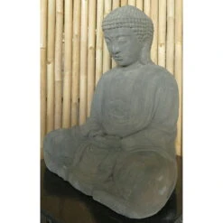 Buddha-Statue, Trockensteinguss, 53 X 40 X 65 Cm -Naturgrün Verkaufsgeschäft 0980306821 buddha aus trockensteinguss 2 123368