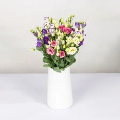 Gemischter Blumenbund 'Lisianthus' Inkl. Gratis Grußkarte -Naturgrün Verkaufsgeschäft 1015700001 Lisianthus Mix 10er Bund weiss blau rosa WS 2 94400