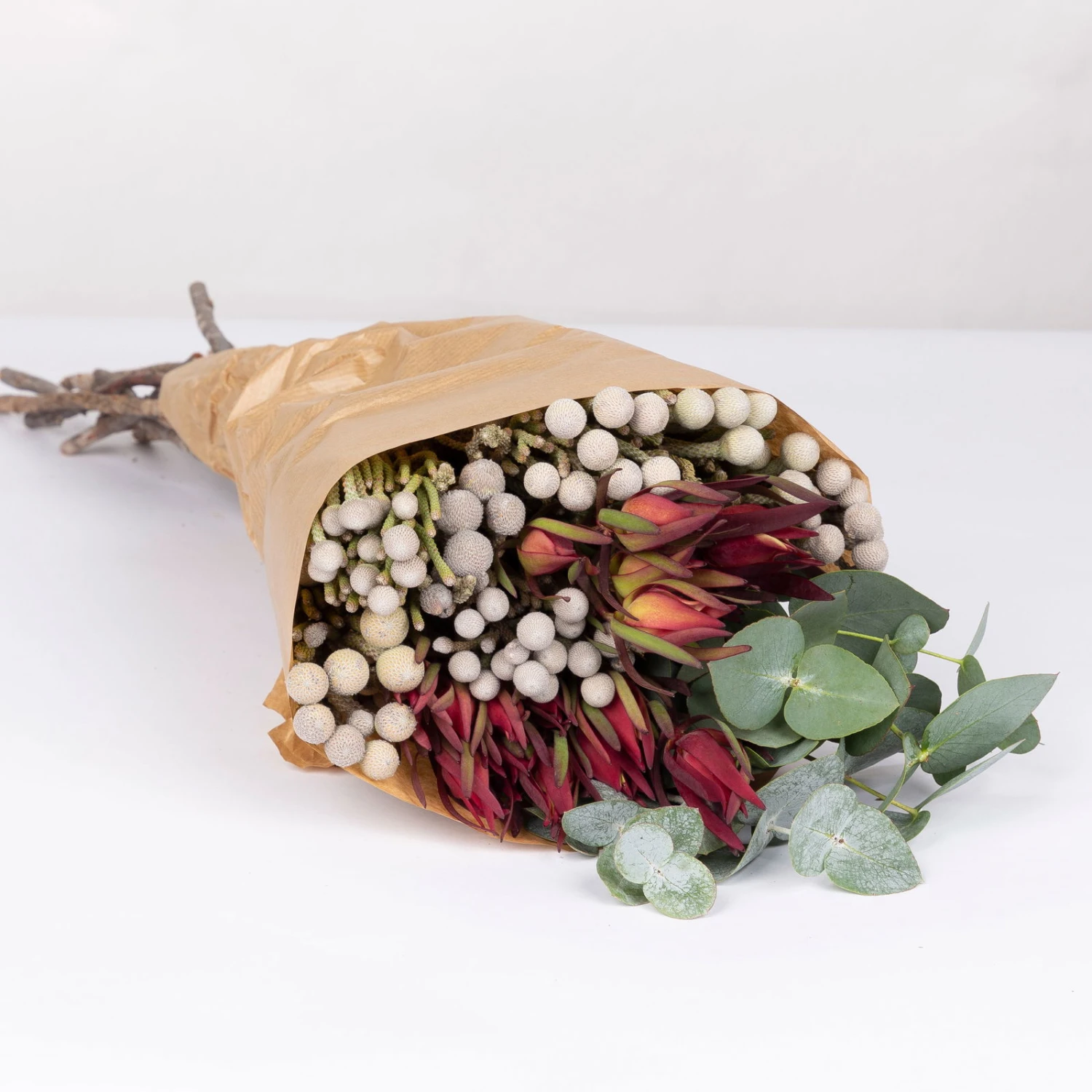 Blumenbund Eukalyptus Mit Brunia Und Kapgrün, Inkl. Grußkarte 2 Blumenbund Eukalyptus Mit Brunia Und Kapgrün, Inkl. Grußkarte – Bild 2