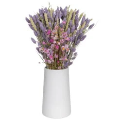 Rosa Trockenstrauß & Lila Glanzgras, 3er-Set, Länge Ca. 55 - 70 Cm -Naturgrün Verkaufsgeschäft 1055300003 Trockenstrauss rosa Phalaris lila 1 83165