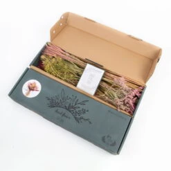 Trockenblumen DIY-Set, Natur-rosa, Länge Ca. 60 Cm -Naturgrün Verkaufsgeschäft 1055300012 Trockenblumen DIY Box pink gemischt WS 2 95062