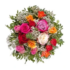 Blumenstrauß 'Rosenzauber' Inkl. Gratis Grußkarte -Naturgrün Verkaufsgeschäft 1110600026 Rosenzauber D28cm 4841