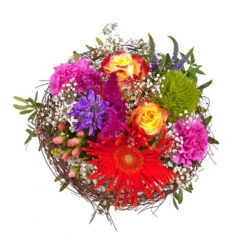 Blumenstrauß 'Happy Birthday!' Inkl. Gratis Grußkarte -Naturgrün Verkaufsgeschäft 1110600043 Happy Birthday D25cm 2 5588