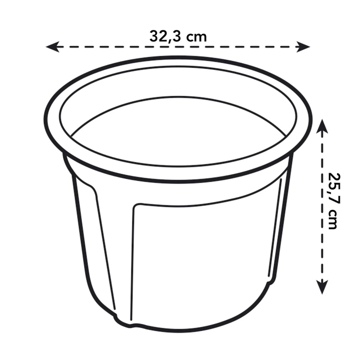 Elho Kartoffeltopf Green Basics Living Black, Ø 32,3 Cm, Höhe 25,7 Cm, Erdvol. 13 L 6 Elho Kartoffeltopf Green Basics Living Black, Ø 32,3 Cm, Höhe 25,7 Cm, Erdvol. 13 L – Bild 6