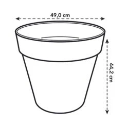 Elho Pflanzgefäß Loft Urban Round, Warm Grey -Naturgrün Verkaufsgeschäft 12 loft round wheels 50 brique 8711904332600