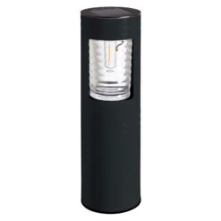 Solar-Poller „Vestal“ In Schwarz Aus Metall/Glas Mit 30 Lumen, Maße 46 X 10 Cm -Naturgrün Verkaufsgeschäft 2950100421 Solar Poller Vestal 30Lumen 46x10cm 61323