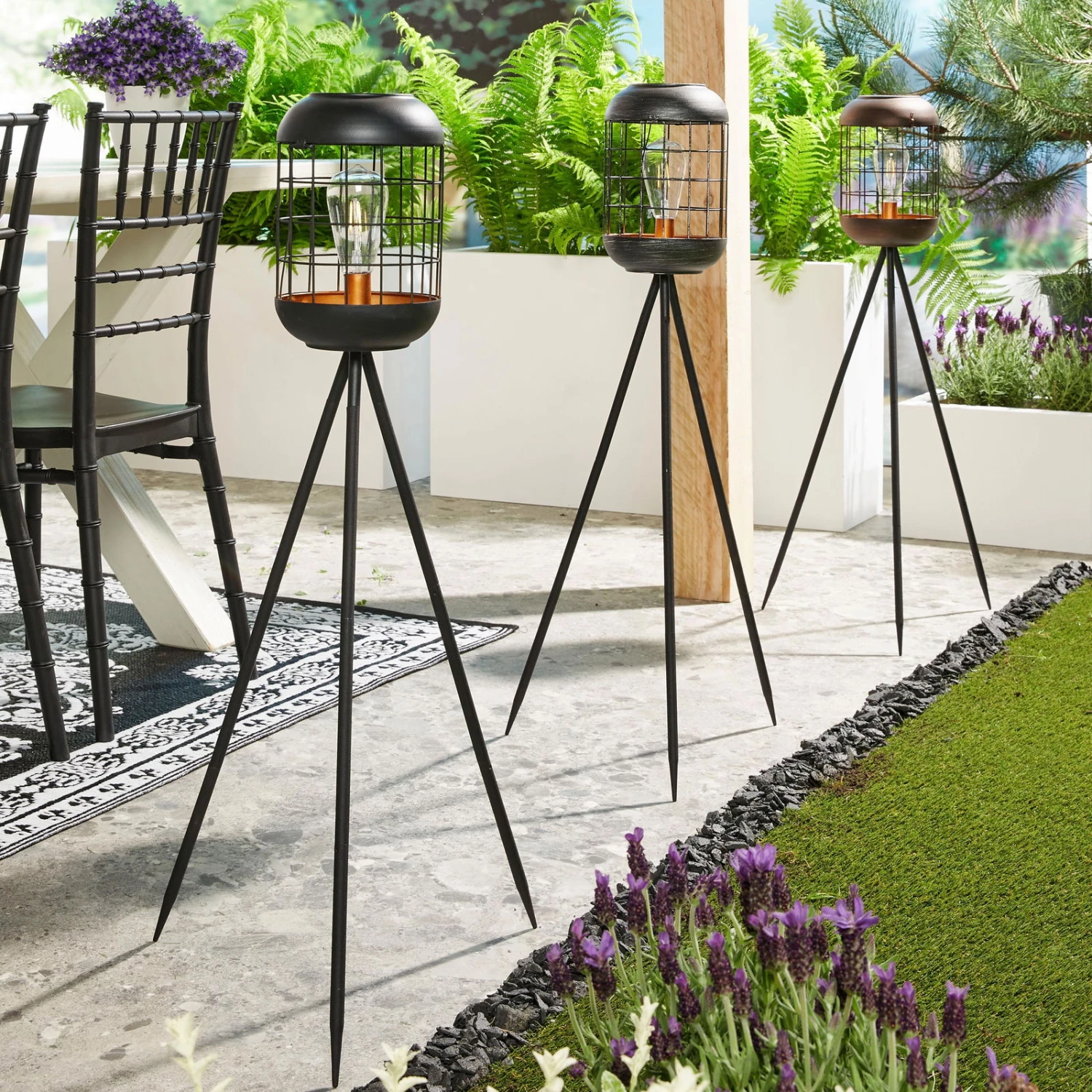 Solarlaterne 'Lighthouse', Schwarz, Metall, Höhe 92 Cm 1 Solarlaterne 'Lighthouse', Schwarz, Metall, Höhe 92 Cm