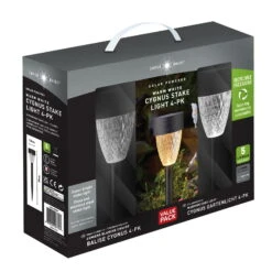 Gartenleuchte 'Cygnus', 4er-Set, Grau, Edelstahl 7 Gartenleuchte 'Cygnus', 4er-Set, Grau, Edelstahl -Naturgrün Verkaufsgeschäft 2950100644 Cygnus warmweisses Licht 4er Pack 5 Lumen 100357