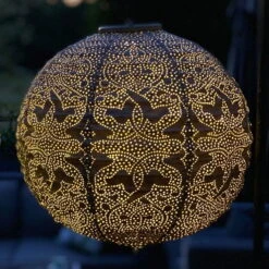 Solarlaterne 'Round 30', Taupe, Ø 30 X 29 Cm -Naturgrün Verkaufsgeschäft 2950100682 Round 30 Taupe 105796