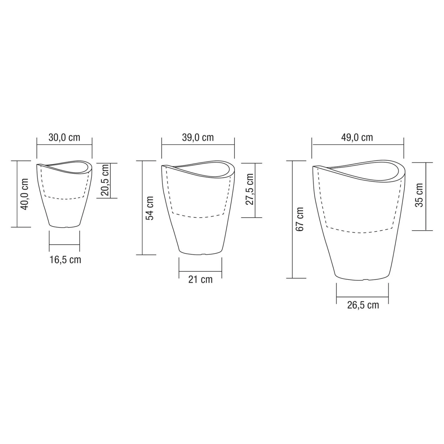 Pflanzgefäß 'Wave Globe High', Schwarz, Ø 30 X H 40 Cm 3 Pflanzgefäß 'Wave Globe High', Schwarz, Ø 30 X H 40 Cm – Bild 3