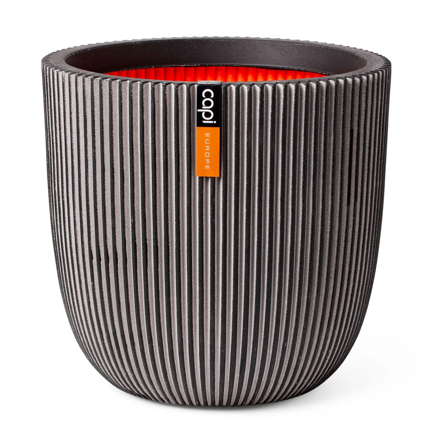 Pflanzgefäß 'Groove', Anthrazit, Ø 35 X H 34 Cm 1 Pflanzgefäß 'Groove', Anthrazit, Ø 35 X H 34 Cm