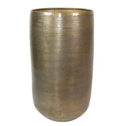 Pflanzgefäß 'Rowen', Gold, Ø 41 X H 72 Cm -Naturgrün Verkaufsgeschäft 3210801632 Pflanzgefaess Rowen gold D 41 x H 72 cm 115023