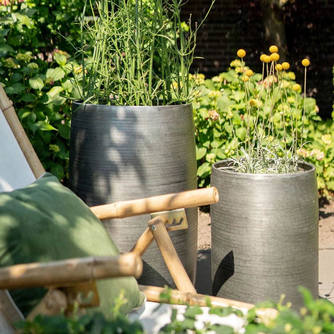 Pflanzgefäß 'Rowen', Silber, Ø 47 X H 82 Cm 5 Pflanzgefäß 'Rowen', Silber, Ø 47 X H 82 Cm – Bild 5