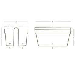 Balkonhängekästen Be Up Duo, Sand, 50 Cm, 18 Liter 3 Balkonhängekästen Be Up Duo, Sand, 50 Cm, 18 Liter -Naturgrün Verkaufsgeschäft 3230100993 Balkon Haengekasten Be Up Duo technische Zeichnung 111252