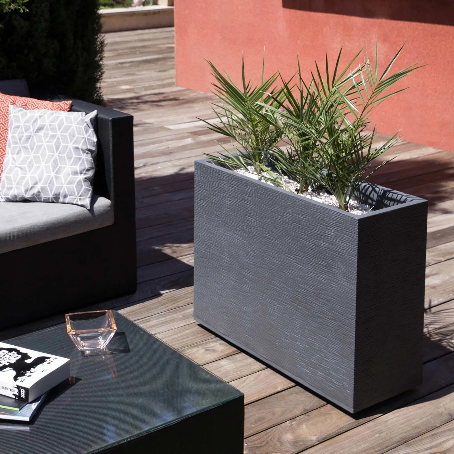 Pflanzkasten Graphit Crunch High, Anthrazit, L 78,5 X B 29,5 X H 60 Cm 3 Pflanzkasten Graphit Crunch High, Anthrazit, L 78,5 X B 29,5 X H 60 Cm – Bild 3