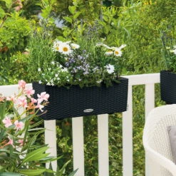 Balconera Cottage 50', Graphit Schwarz, Ca. 50 X 19 X 19 Cm -Naturgrün Verkaufsgeschäft 3230101161 Balconera Cottage 50 2 103354