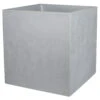 Pflanztrog 'Basalt Dado', Betongrau, 39,5 X 39,5 X H 43,5 Cm