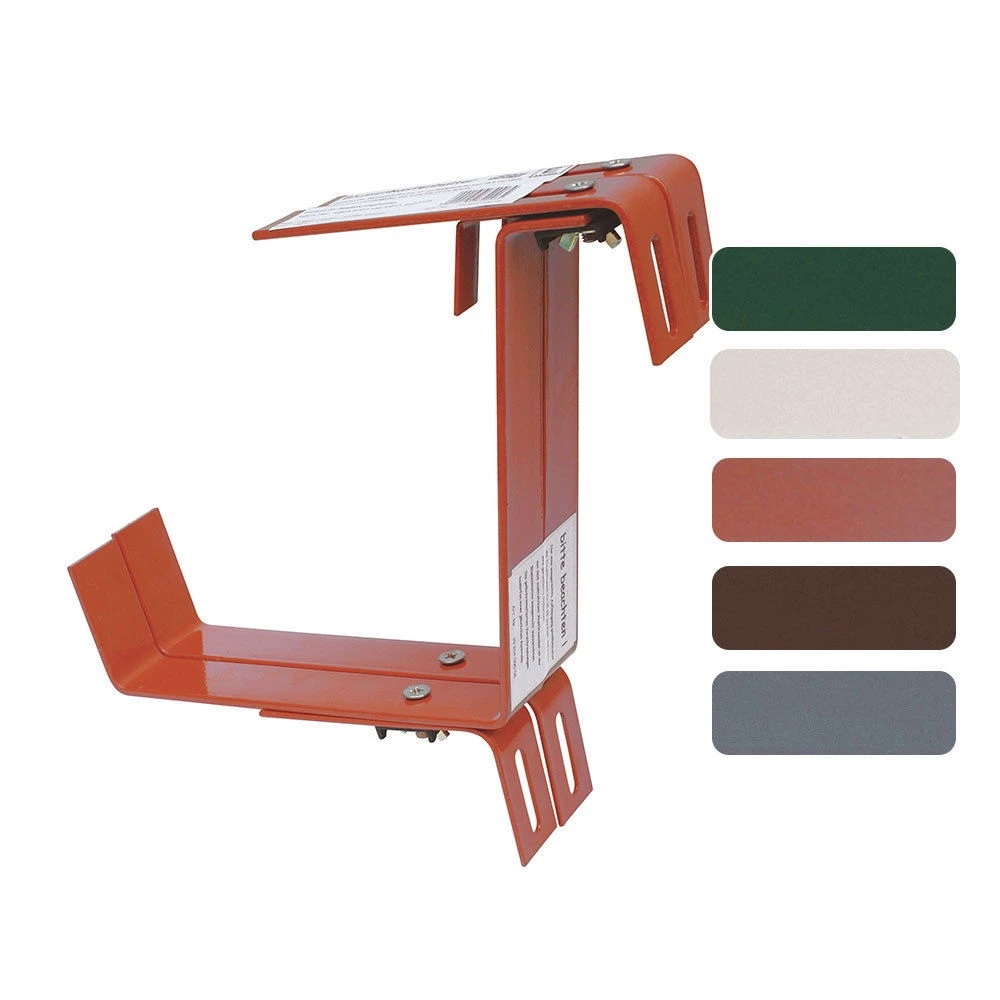 Blumenkastenhalter Aus Bandeisen, Terrakotta 1 Blumenkastenhalter Aus Bandeisen, Terrakotta