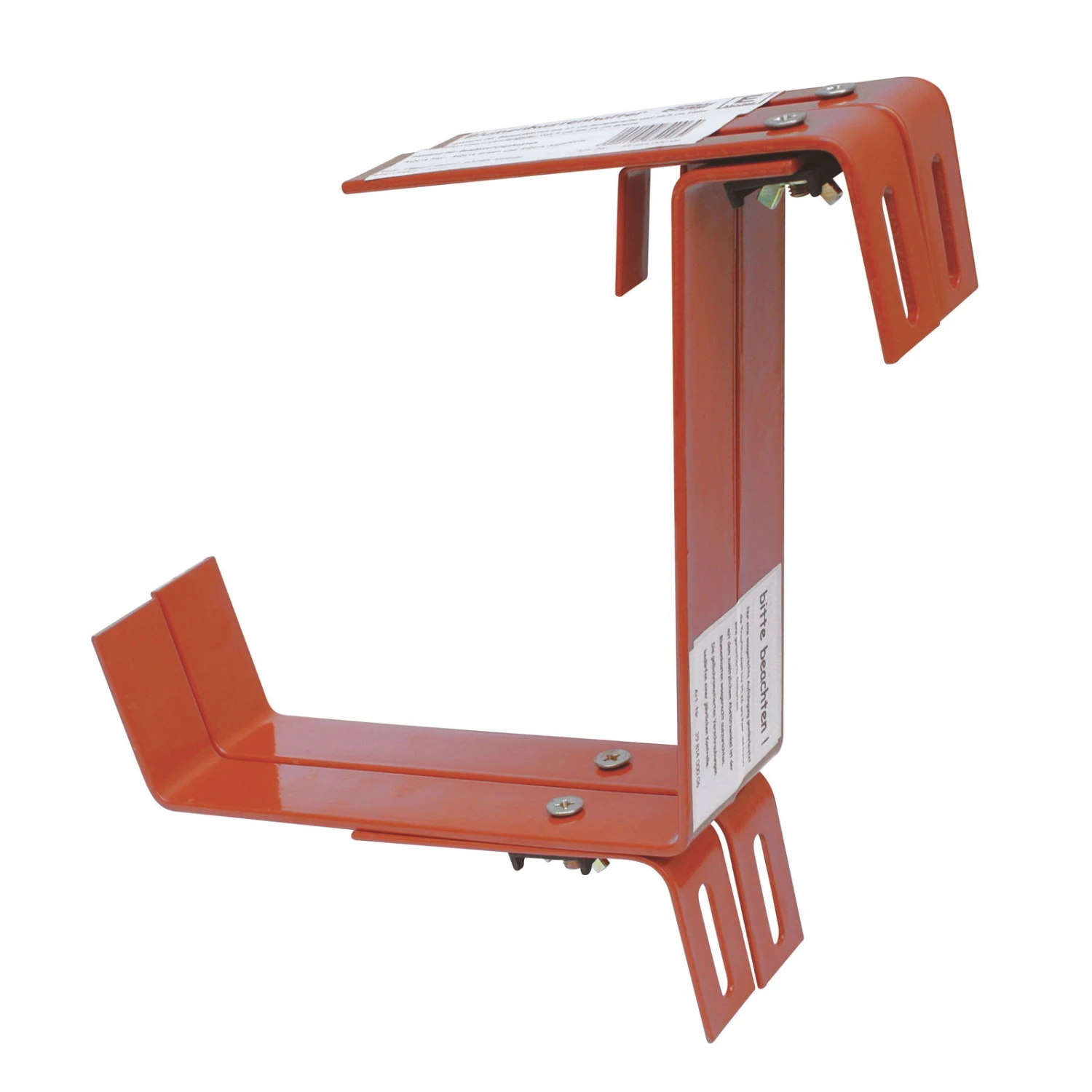 Blumenkastenhalter Aus Bandeisen, Terrakotta 2 Blumenkastenhalter Aus Bandeisen, Terrakotta – Bild 2