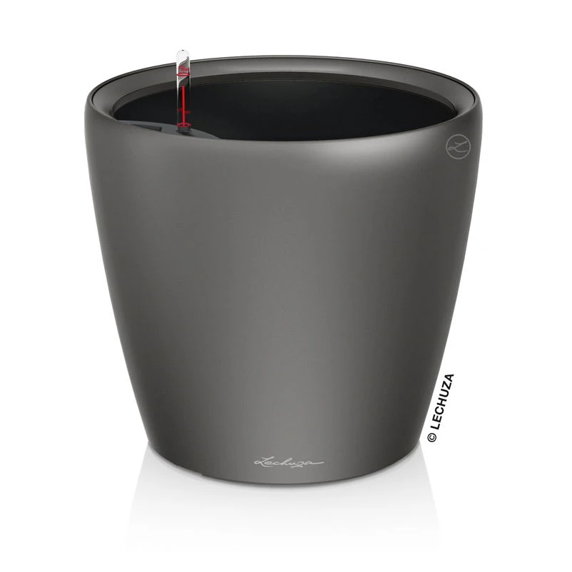 LECHUZA Classico Premium LS, All-in-One-Set, Anthrazit-metallic, Ø 28 Cm H:26 Cm 2 LECHUZA Classico Premium LS, All-in-One-Set, Anthrazit-metallic, Ø 28 Cm H:26 Cm – Bild 2