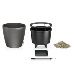 LECHUZA Classico Premium LS, All-in-One-Set, Anthrazit-metallic, Ø 28 Cm H:26 Cm 7 LECHUZA Classico Premium LS, All-in-One-Set, Anthrazit-metallic, Ø 28 Cm H:26 Cm -Naturgrün Verkaufsgeschäft 3325100286 Classico Premium 50LS anthrazit All in One Set D50xH47cm RGB 2 8002 3