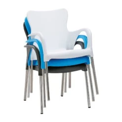 Best Stapelsessel Maui Silber/weiß -Naturgrün Verkaufsgeschäft 3910302229 Stapelsessel Maui silber weiss 03 34693