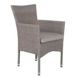 Stapelsessel Capri - Kölle Mixed Brown / Robust, Schlicht, Pflegeleicht -Naturgrün Verkaufsgeschäft 3910302350 Stapelsessel Capri Koelle mixed Brown inkl Auflage royal stone 2 59088