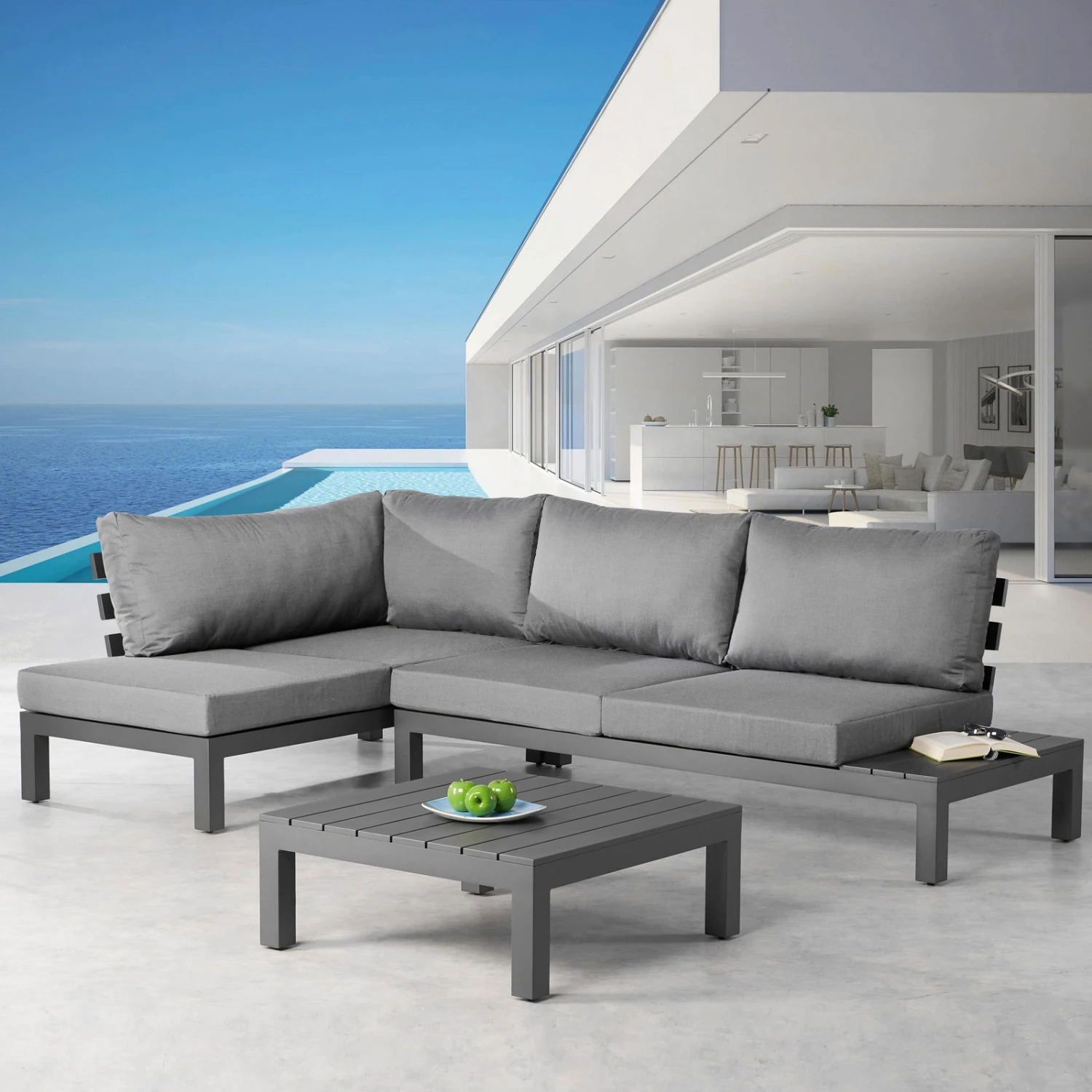 Lounge-Gruppe 'Luanda', 3-teilig, Best, Anthrazit 1 Lounge-Gruppe 'Luanda', 3-teilig, Best, Anthrazit