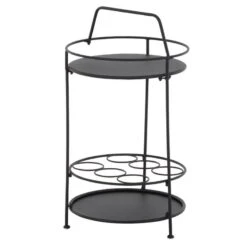 Beistelltisch 'Siero', Siena Garden, Anthrazit, Höhe 74 X Ø 41 Cm -Naturgrün Verkaufsgeschäft 3910302596 Beistelltisch Siero Stahl matt schwarz Masse D42cm H74cm 1 84307